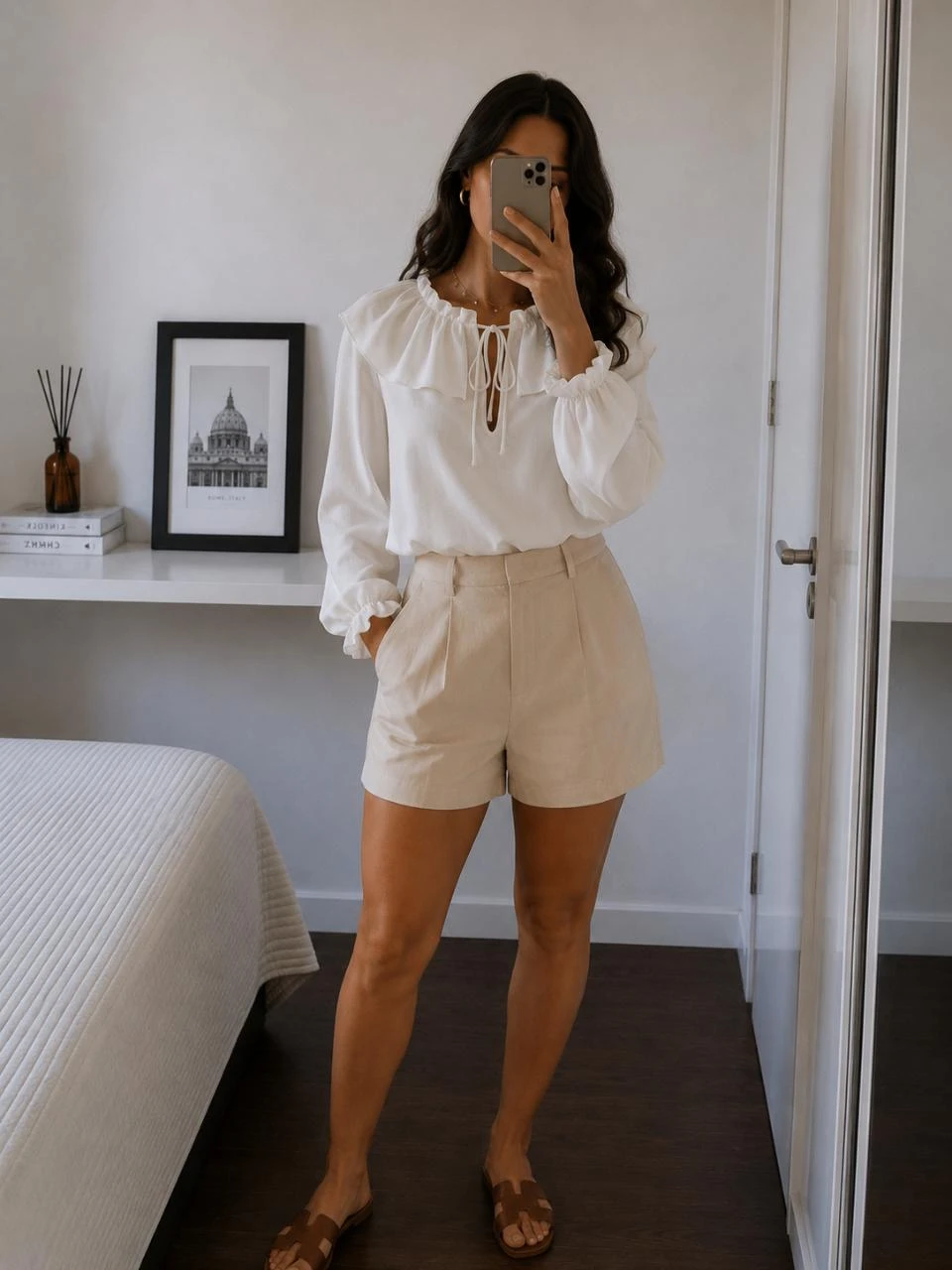 Blouse blanche à volants Primark